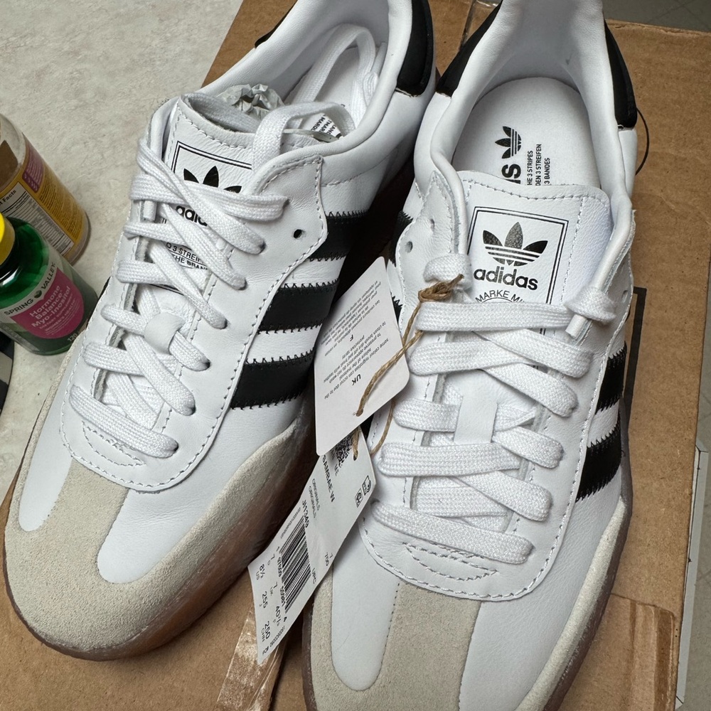 Adidas Sambae White and Black Sneakers